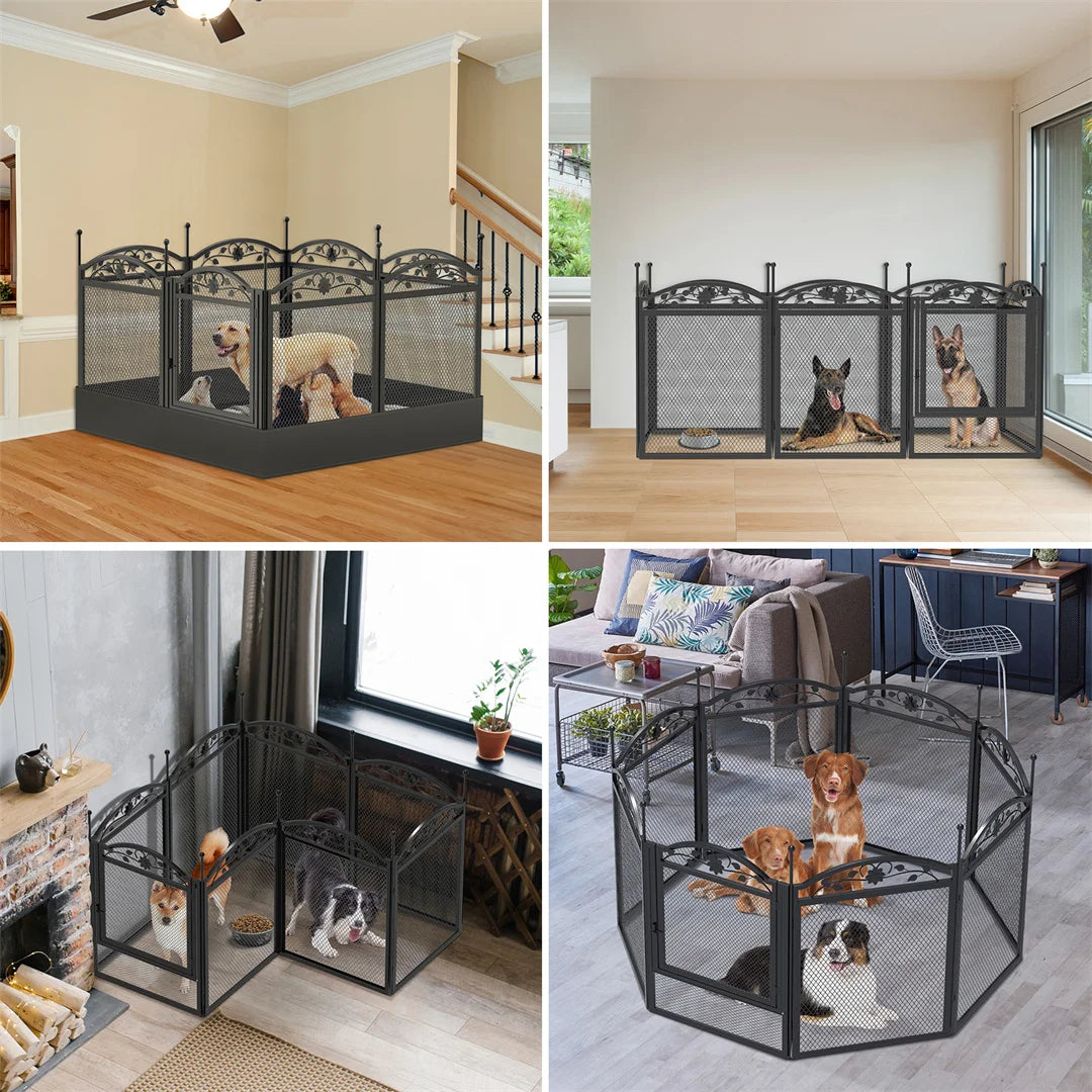 BINGOPAW Heavy Duty Dog Playpen Fence for Outdoor Use