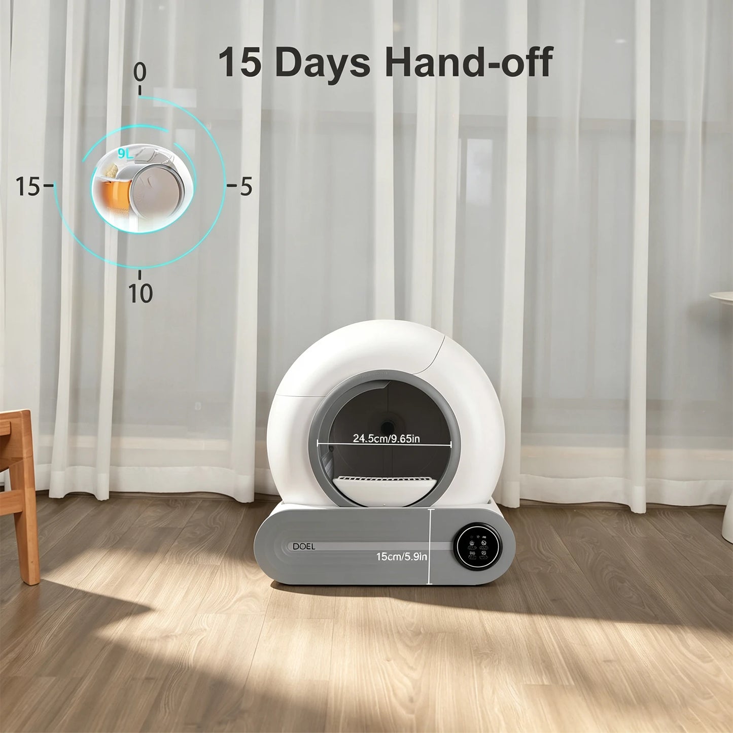 DOEL Automatic Smart Self Cleaning Cat Litter Box App Control