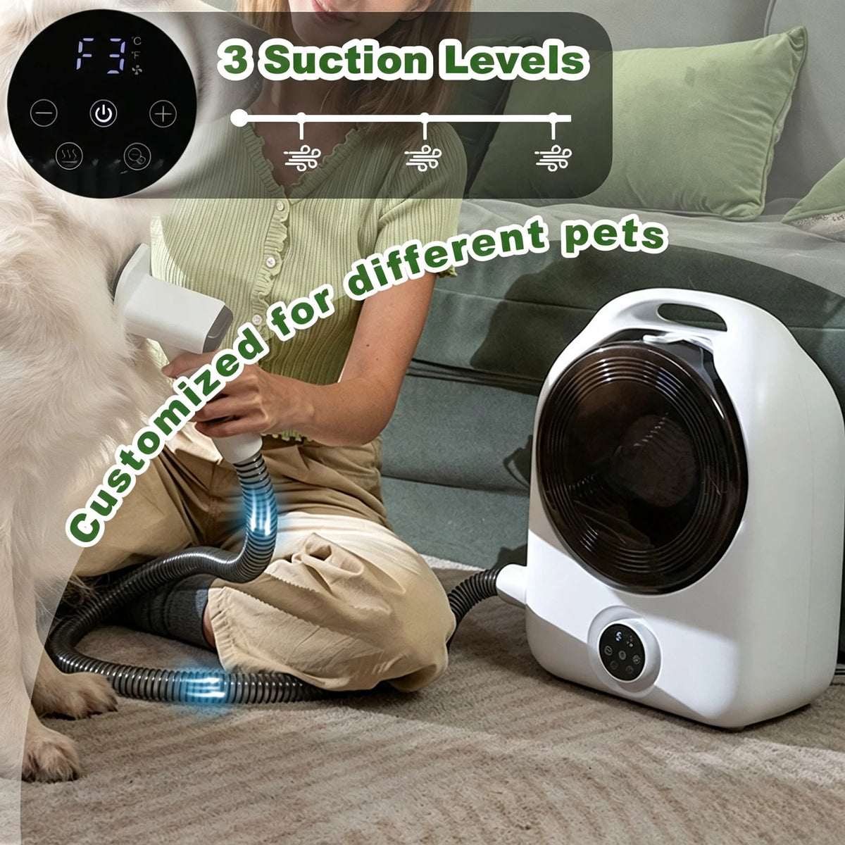 5-in-1 Pet Grooming Vacuum Kit