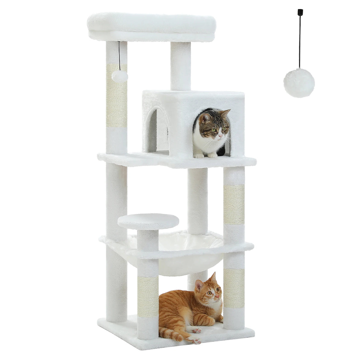 Petepela 5-Level Metal Frame Cat Tower With Large Hammock