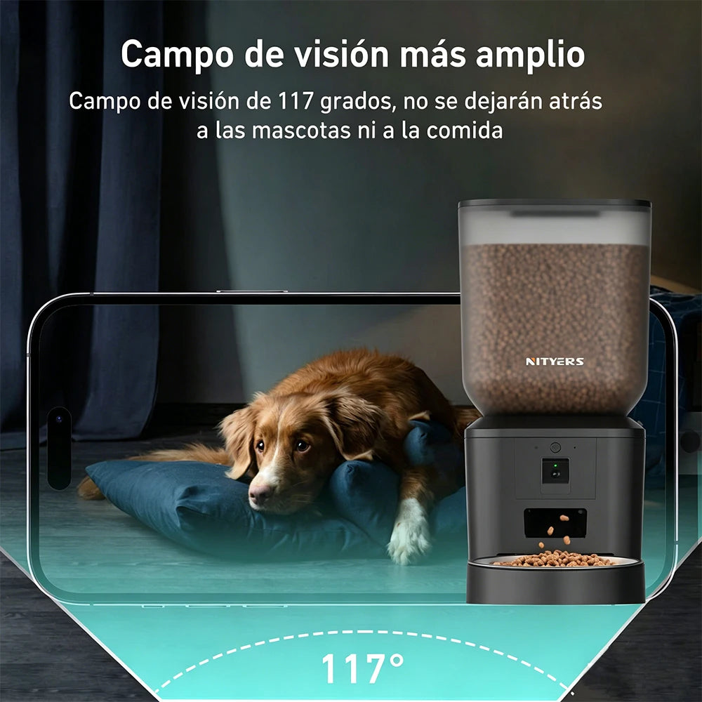 Nityers 8L Smart WiFi Cat Feeder With Night Vision Camera