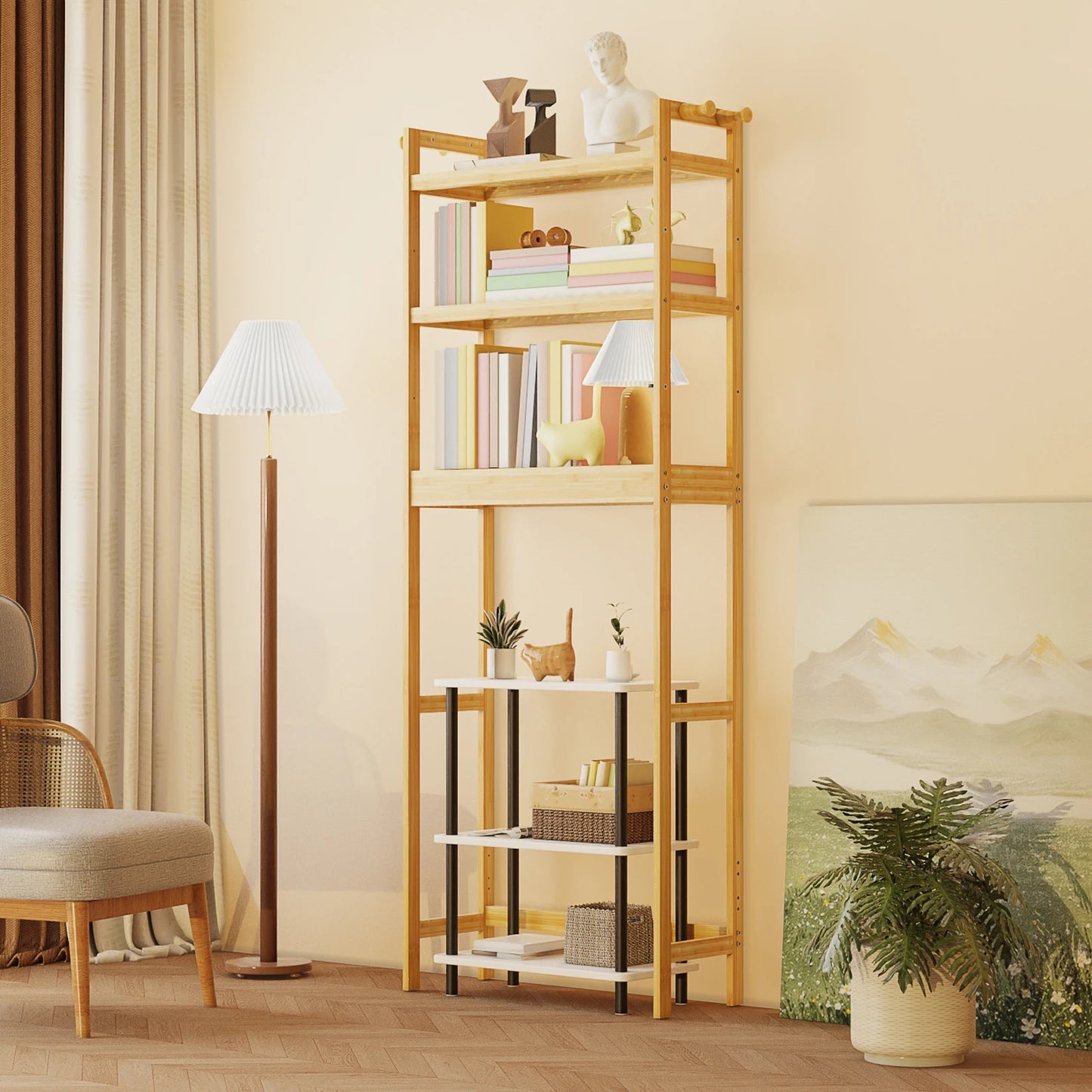 Three Tier Bamboo Over Toilet Bathroom Storage Rack