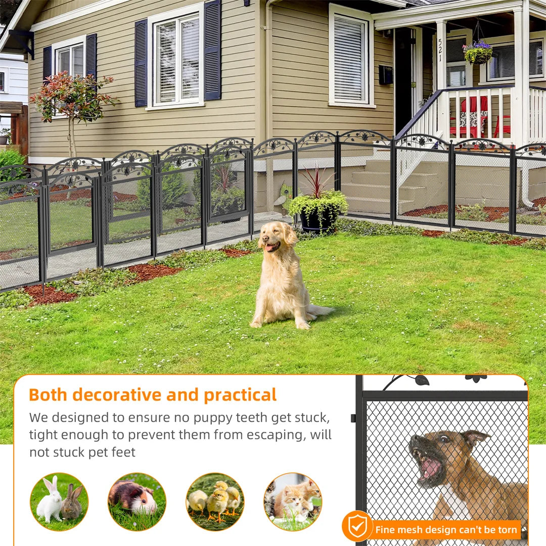 BINGOPAW Heavy Duty Dog Playpen Fence for Outdoor Use