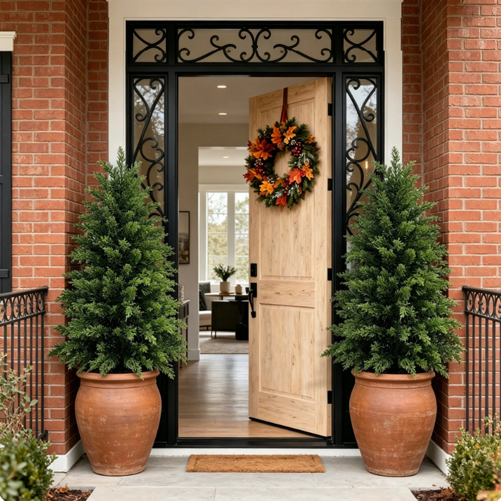 UV Resistant Artificial Cedar Topiary Trees