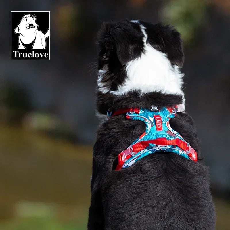 TrueLove Reflective Secure Adjustable Nylon Dog Harness With Durable Buckles