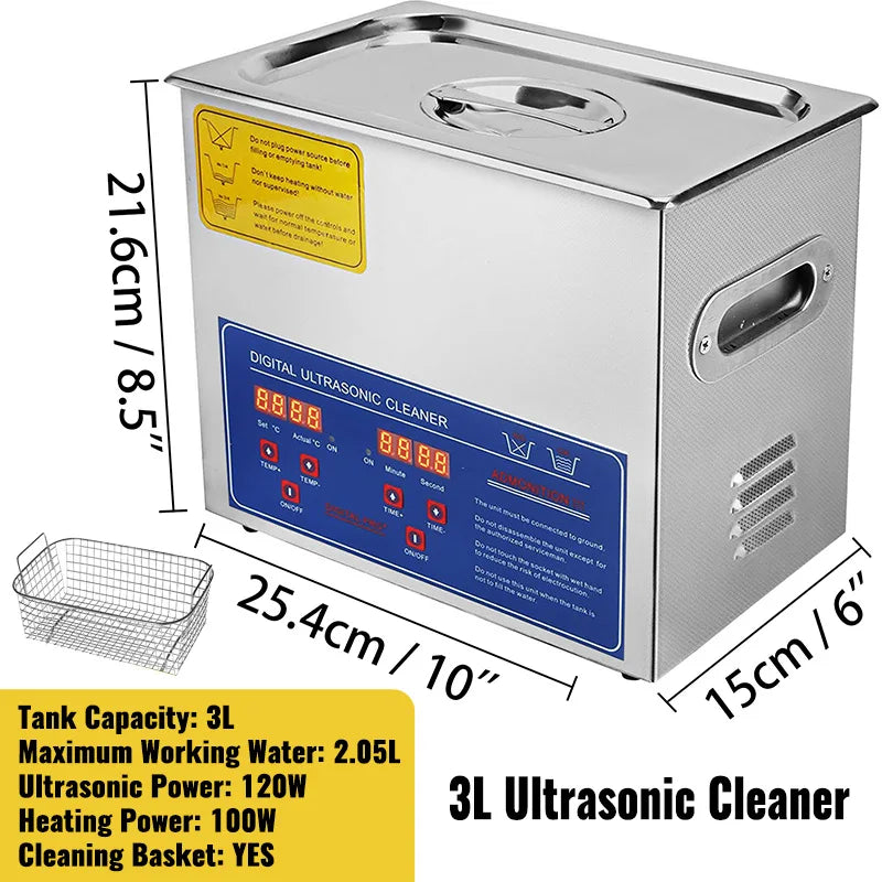 SucceBuy Ultrasonic Cleaner For Dishes And Home Cleaning