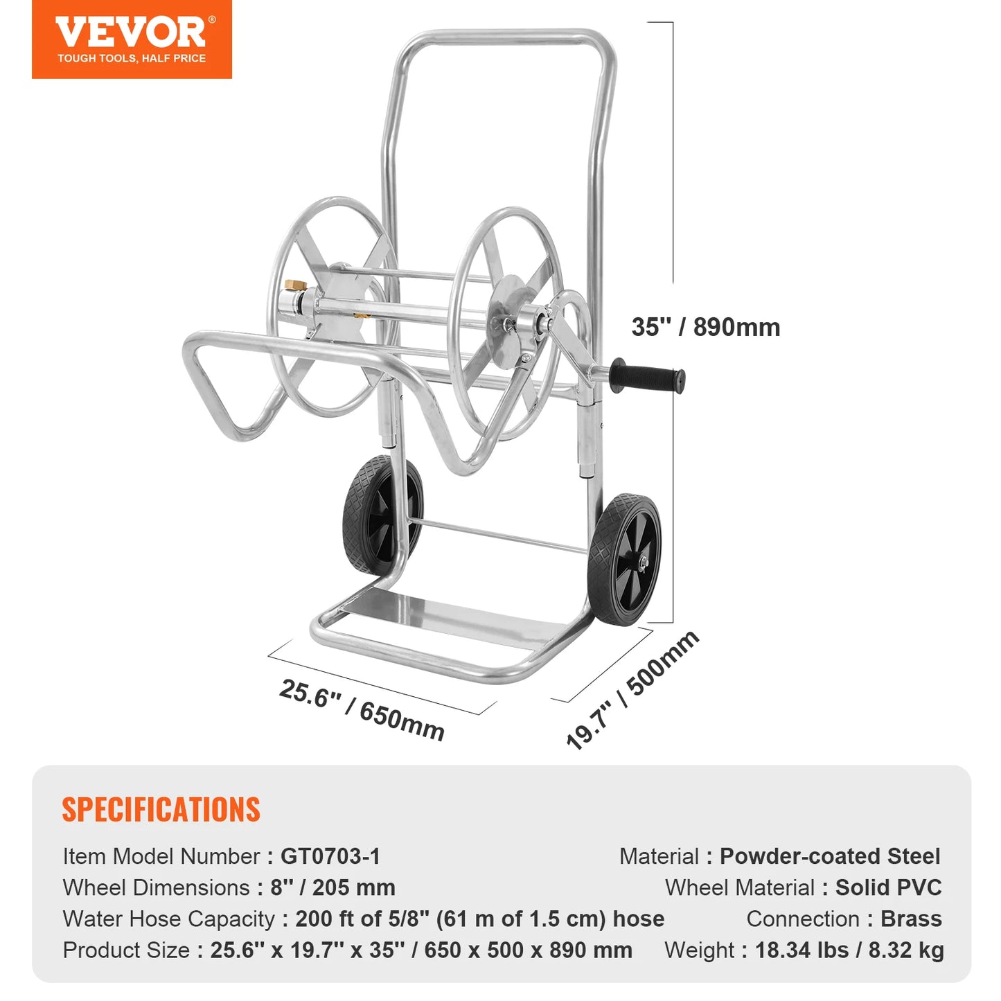SucceBuy Hose Reel Cart Heavy Duty Garden With Basket And Roll
