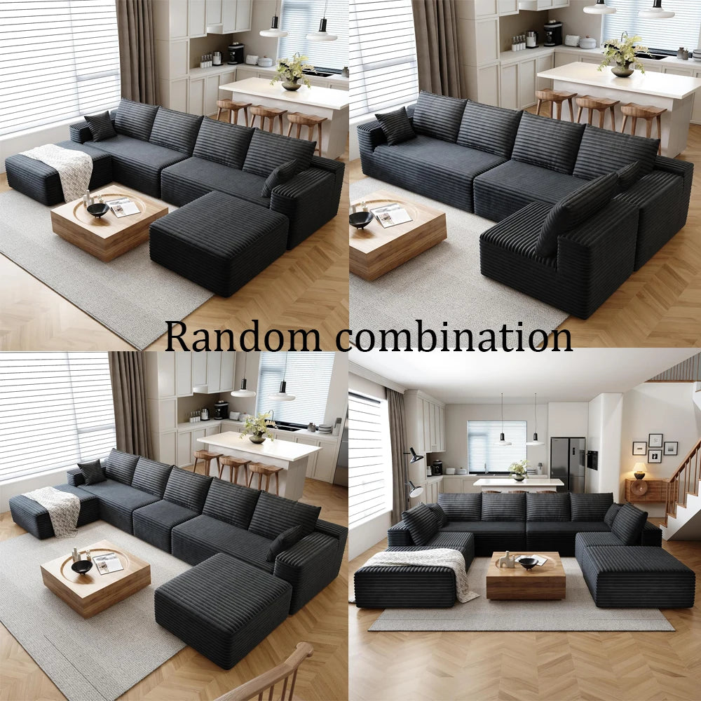 YQXH Cloud Style Modular Sectional Sofa With Memory Foam Cushions