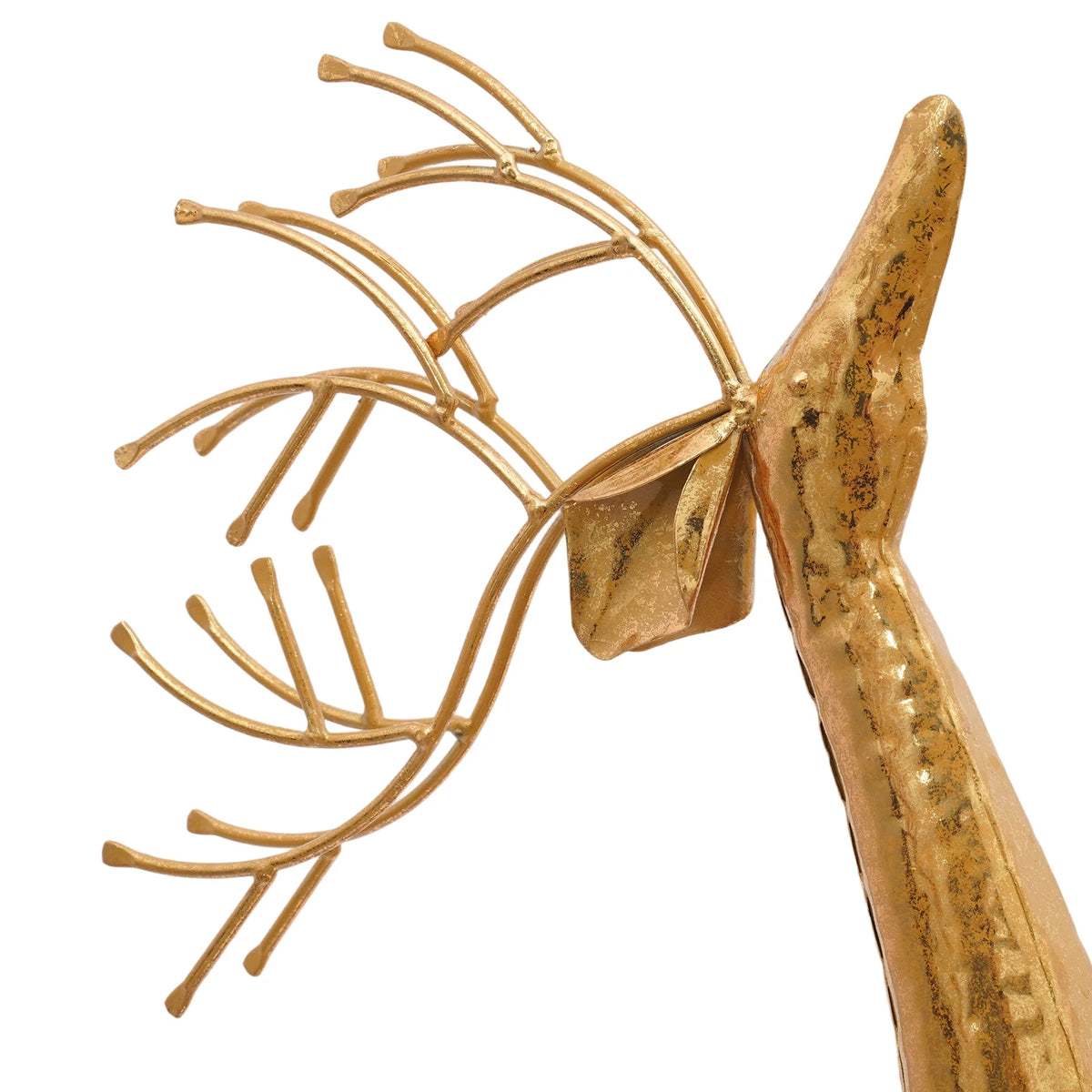 Handcrafted Iron Deer Statue Set for Vintage Home Decor Pet and Home Outlet