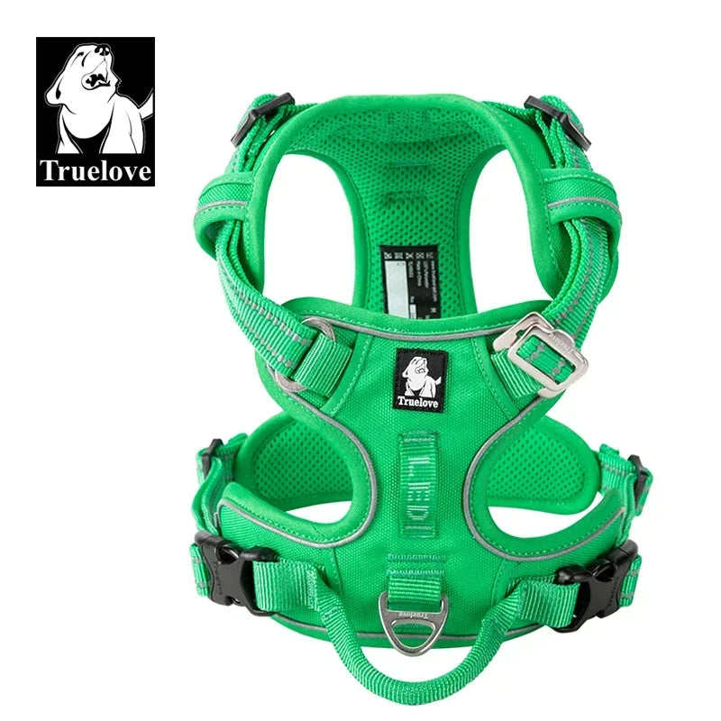 TrueLove Reflective Secure Adjustable Nylon Dog Harness With Durable Buckles
