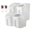 VEVOR 4pcs Rice Storage Container Large Dog Food Dispenser Bin, Kitchen Ingredient Grain Cereal Bin Pet food Containers Pet and Home Outlet