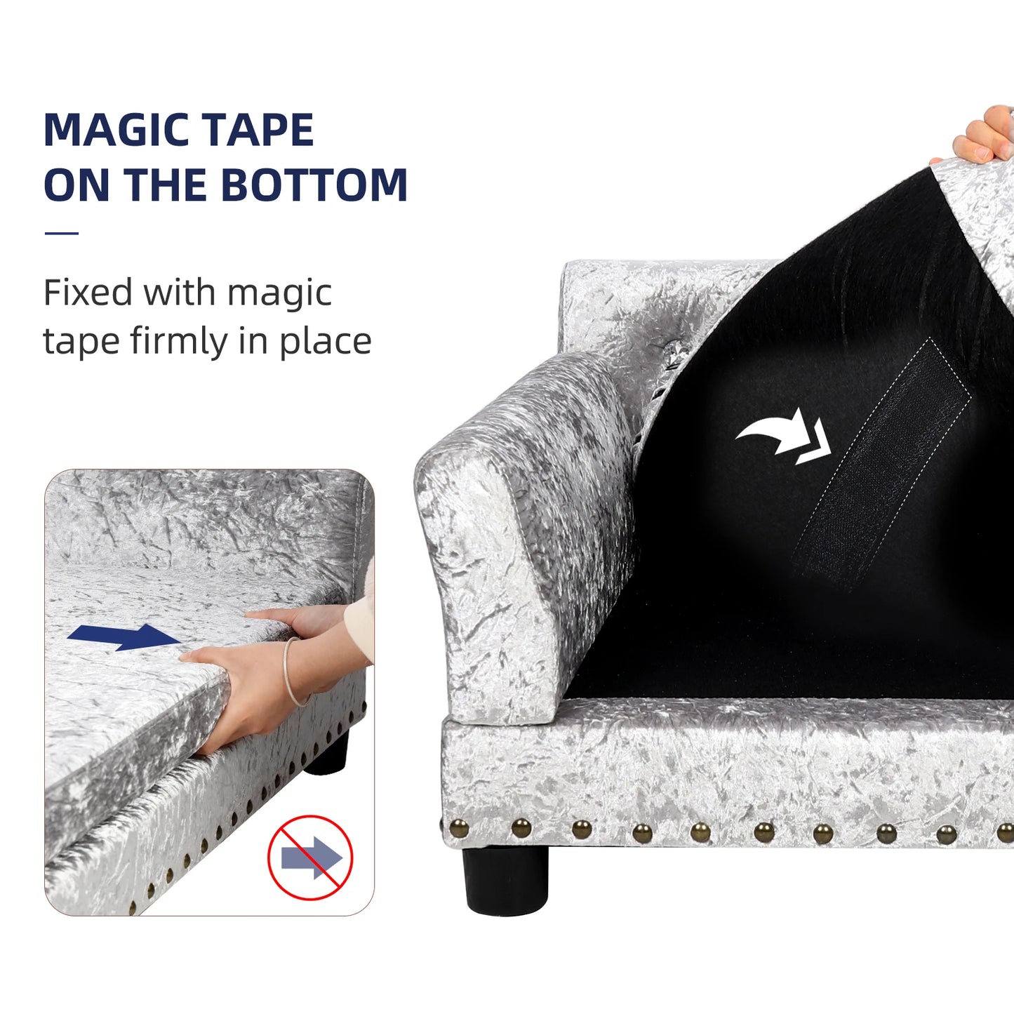 BINGOPAW Elevated Dog Sofa Bed With Removable Sponge Cushion