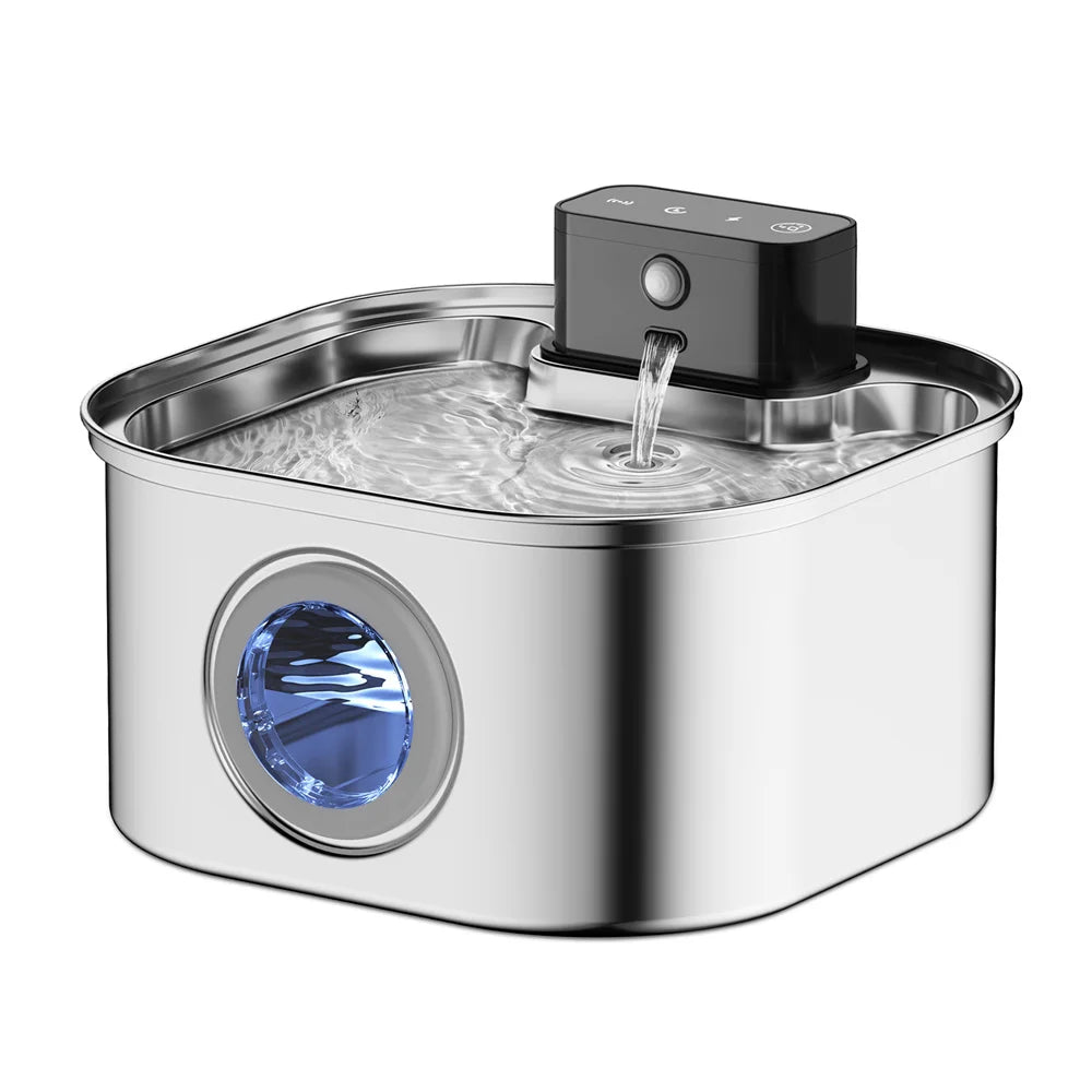 Weomg Rechargeable Stainless Steel Pet Water Fountain