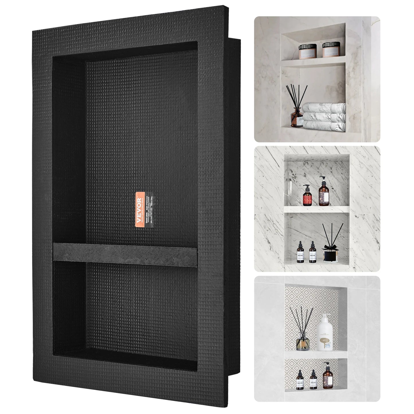 Shower Niche Shelf Organizer For Tile Corners Recessed Storage