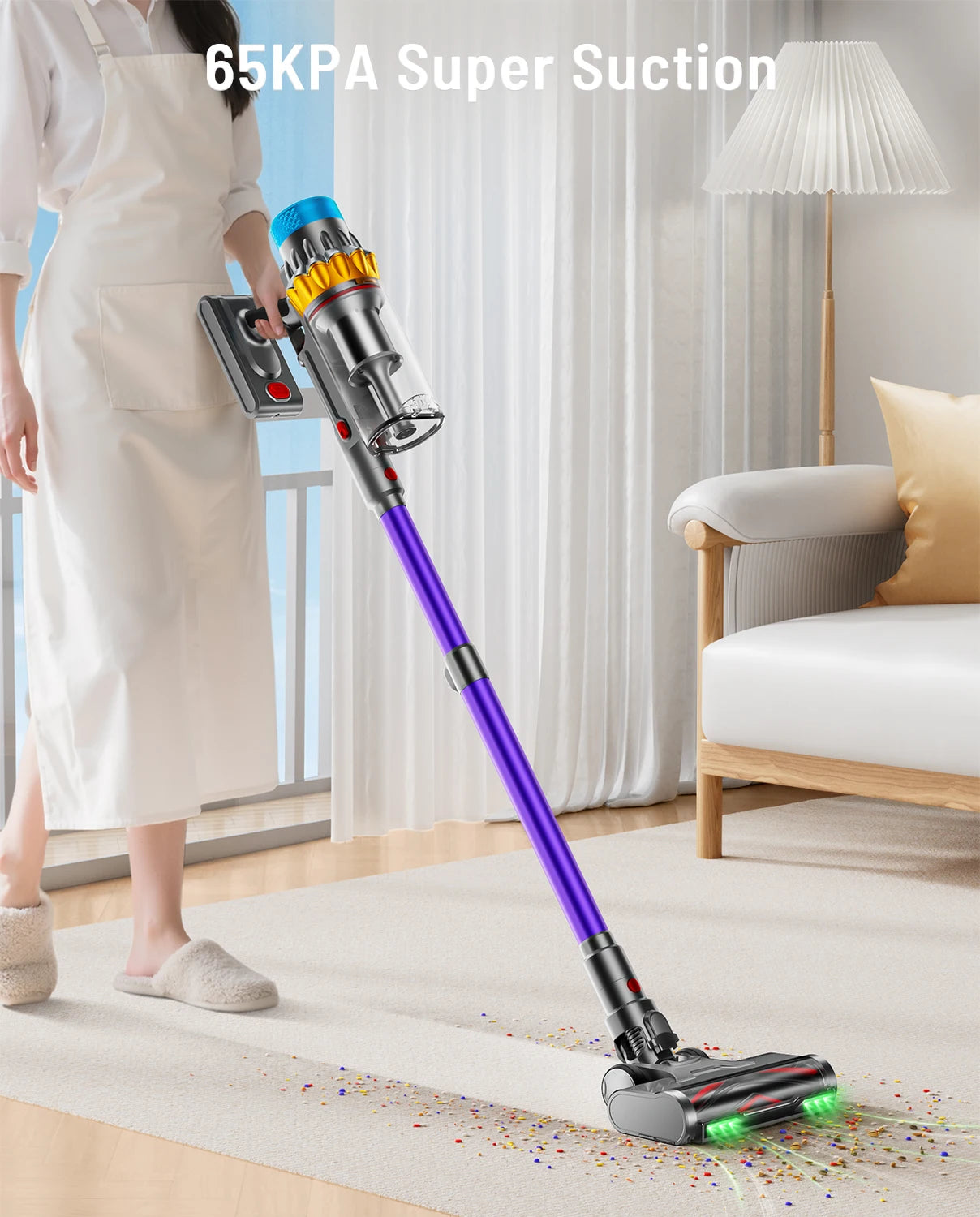 VAKERR X15 Pro Cordless Vacuum Cleaner 65KPa Suction Performance