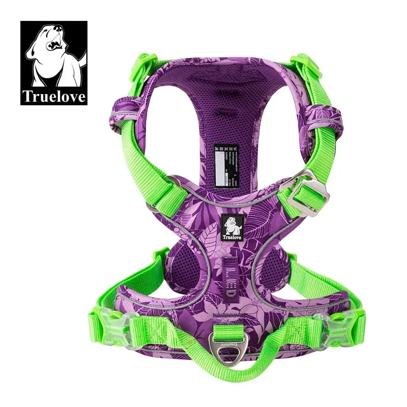 TrueLove Reflective Secure Adjustable Nylon Dog Harness With Durable Buckles
