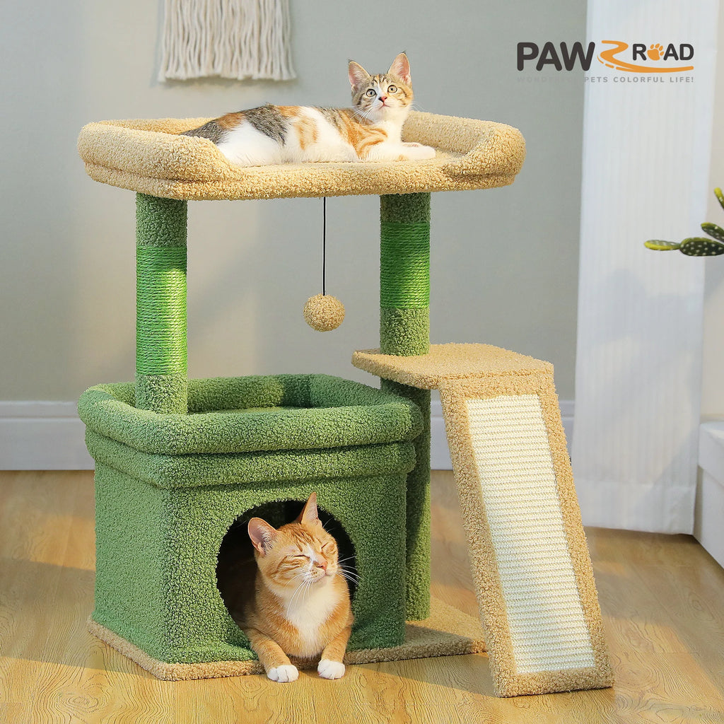 Small Indoor Cat Tree with Condo