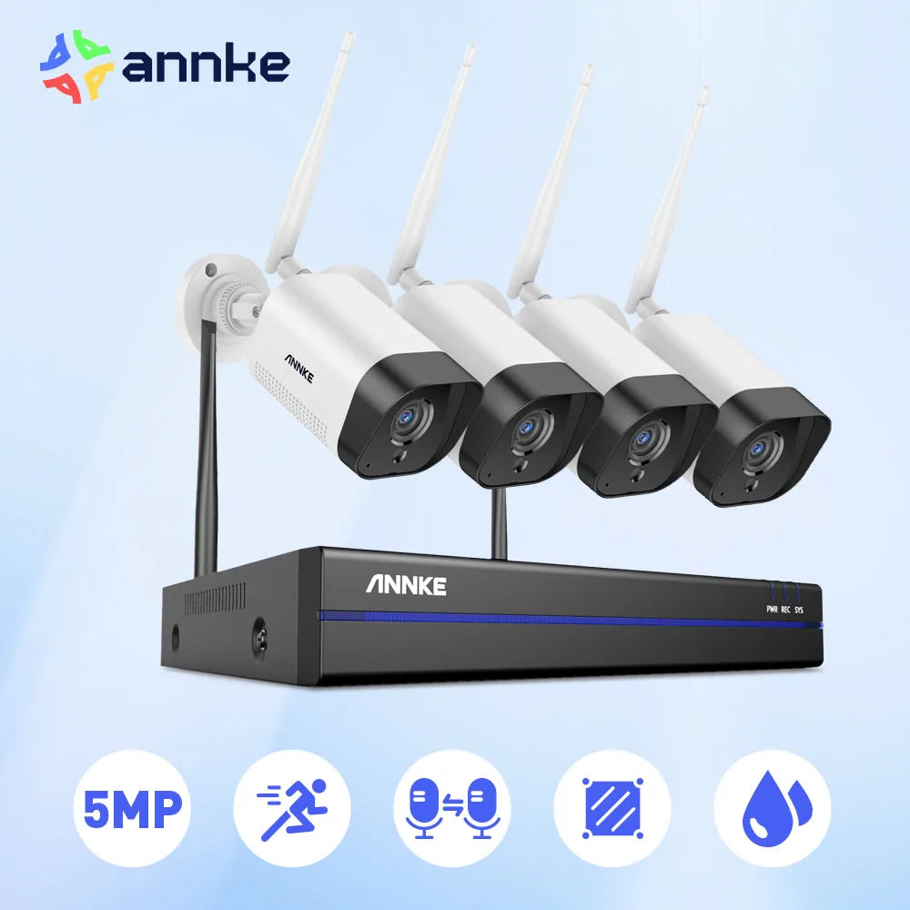 ANNKE 5MP WiFi CCTV System 10 Channel NVR IP Cameras