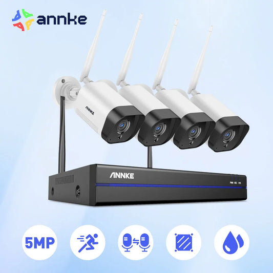 ANNKE 5MP WiFi CCTV System 10 Channel NVR IP Cameras