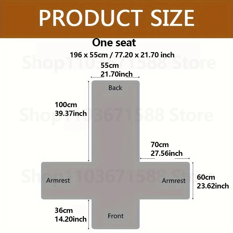 XM Luvetoria Quilted Integrated Sofa Cover For Living Room Slipcover