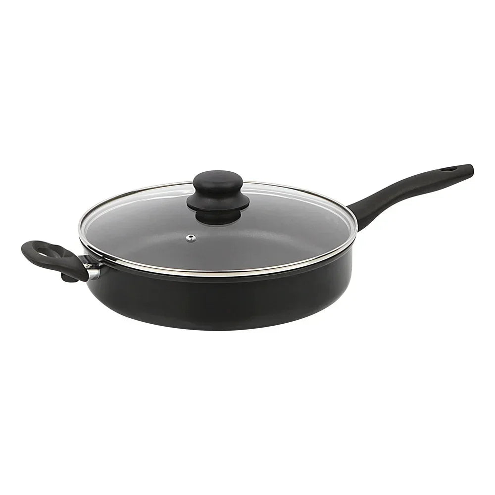 Non-Stick Jumbo Cooker Glass Lid Dishwasher Safe Cool-Touch Handle