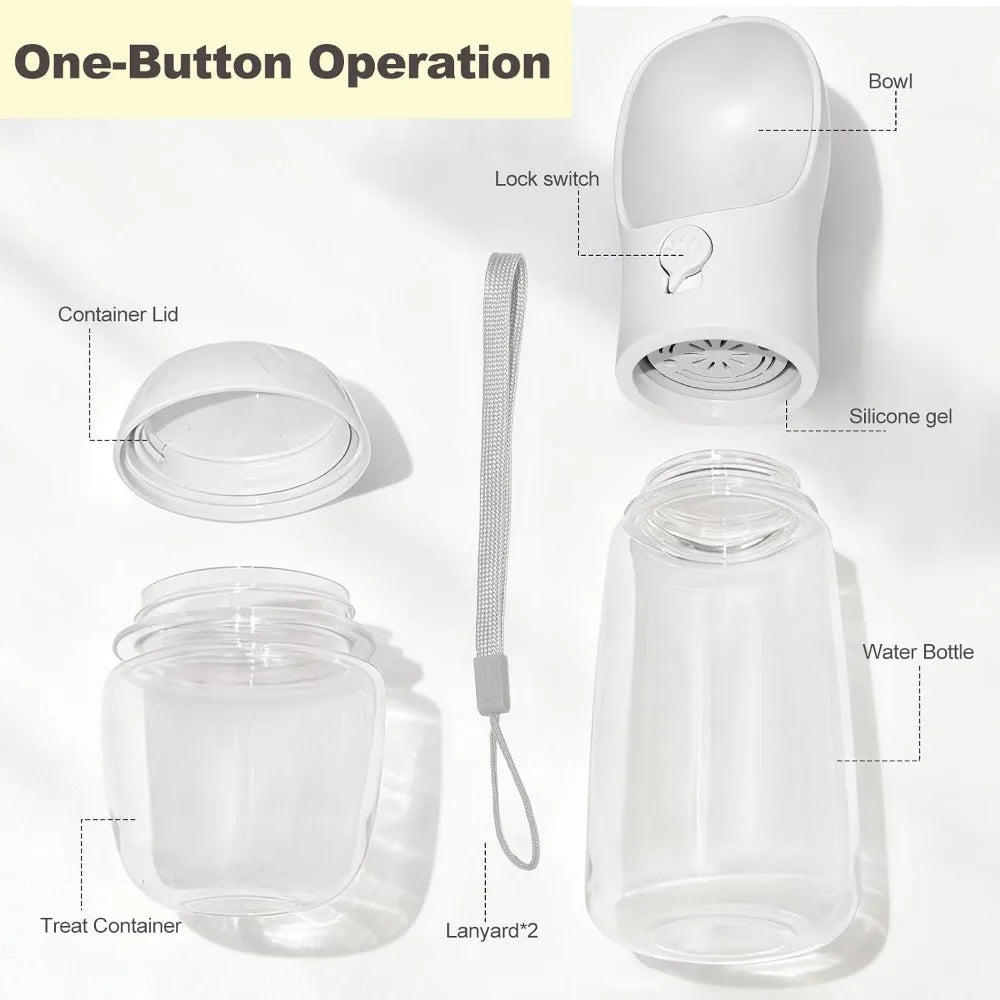 2-in-1 Portable Dog Water Bottle And Food Container BPA Free