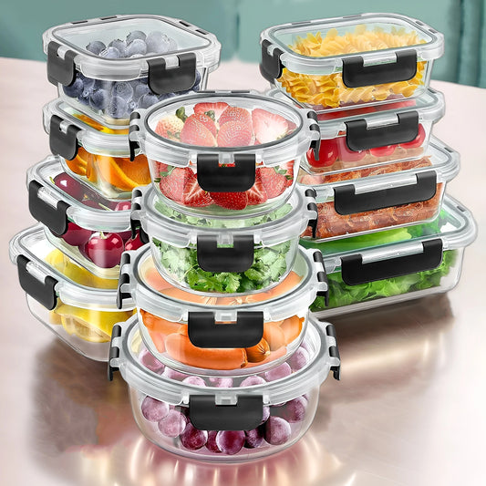Glass Lunch Box Set 12 Pieces Airtight Containers BPA Free
