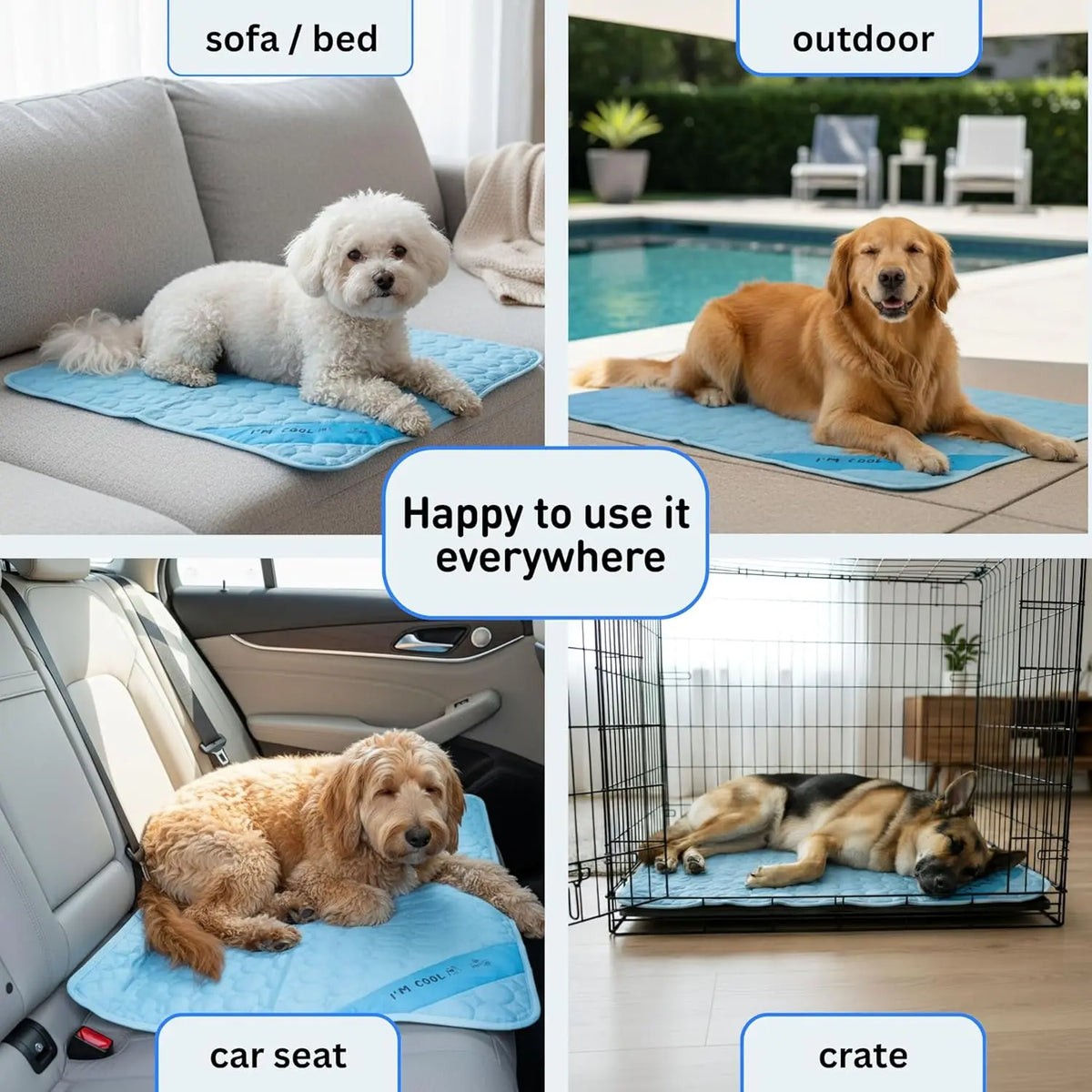 Portable Self-Cooling Dog Mat