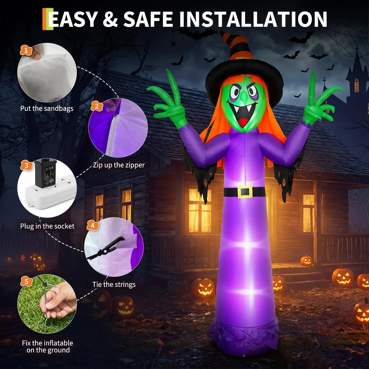 Halloween Inflatable Witch Outdoor