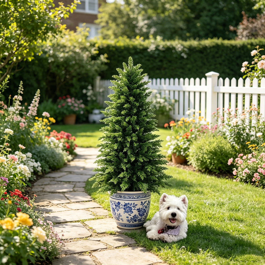 UV Resistant Artificial Cedar Topiary Trees