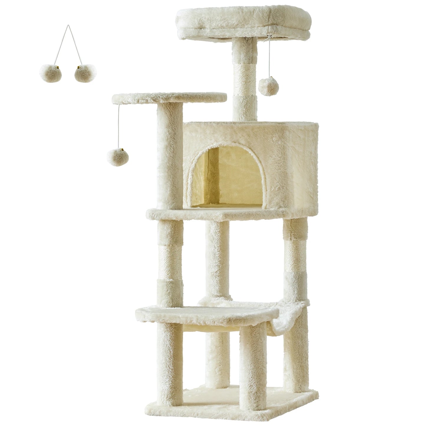 JHK Cat Tree Tall Multi Cat Climbing Tower Indoor Cat