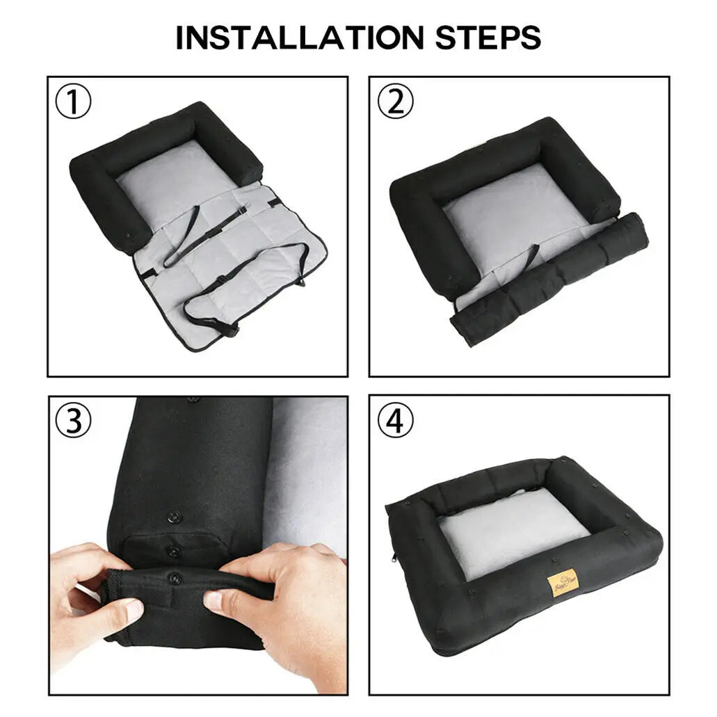 BINGOPAW Dog Car Seat Bed Waterproof Pet Cushion Mat Carrier