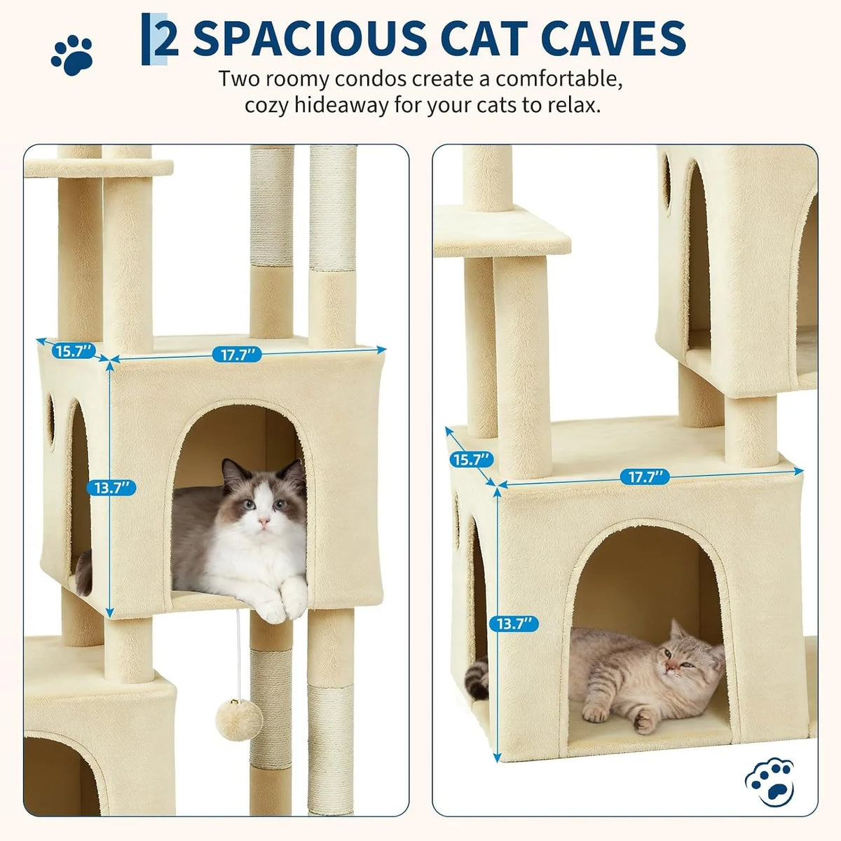 Multi Level Cat Tree With Scratching Posts And Cat Condos