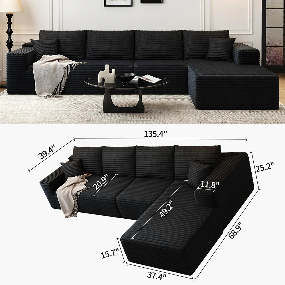 YQXH Cloud Modular Sectional Sofa With Plush Memory Foam