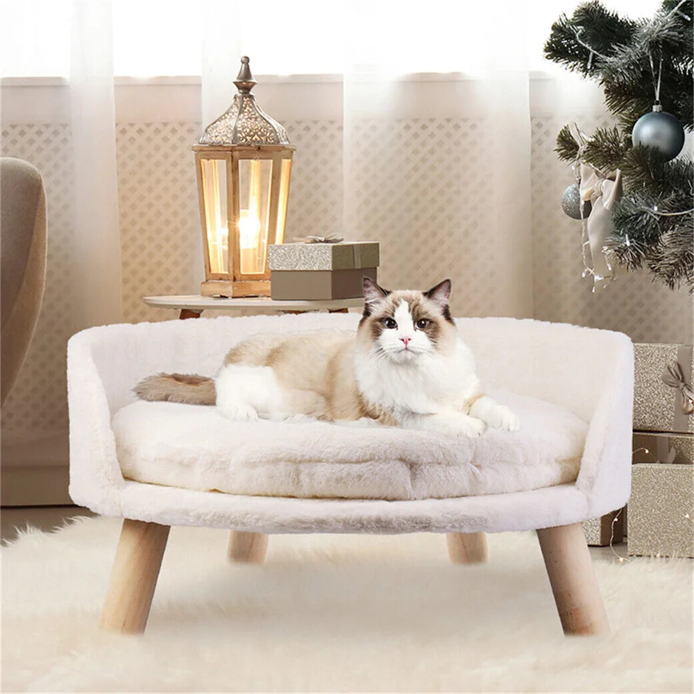 Borwart Elevated Pet Sofa Bed With Removable Padded Cushion