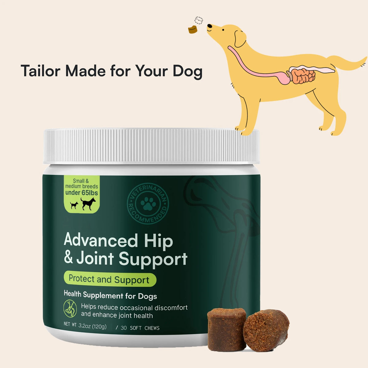 Dog Hip & Joint Chews with Glucosamine, MSM & Omega-3 Pet and Home Outlet