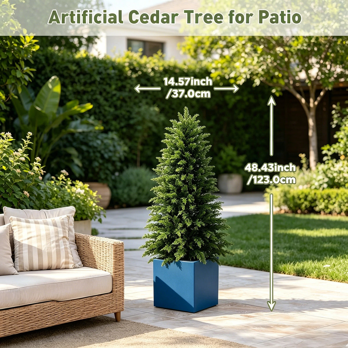 UV Resistant Artificial Cedar Topiary Trees