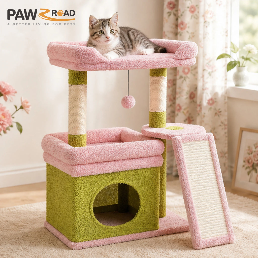 Small Indoor Cat Tree with Condo
