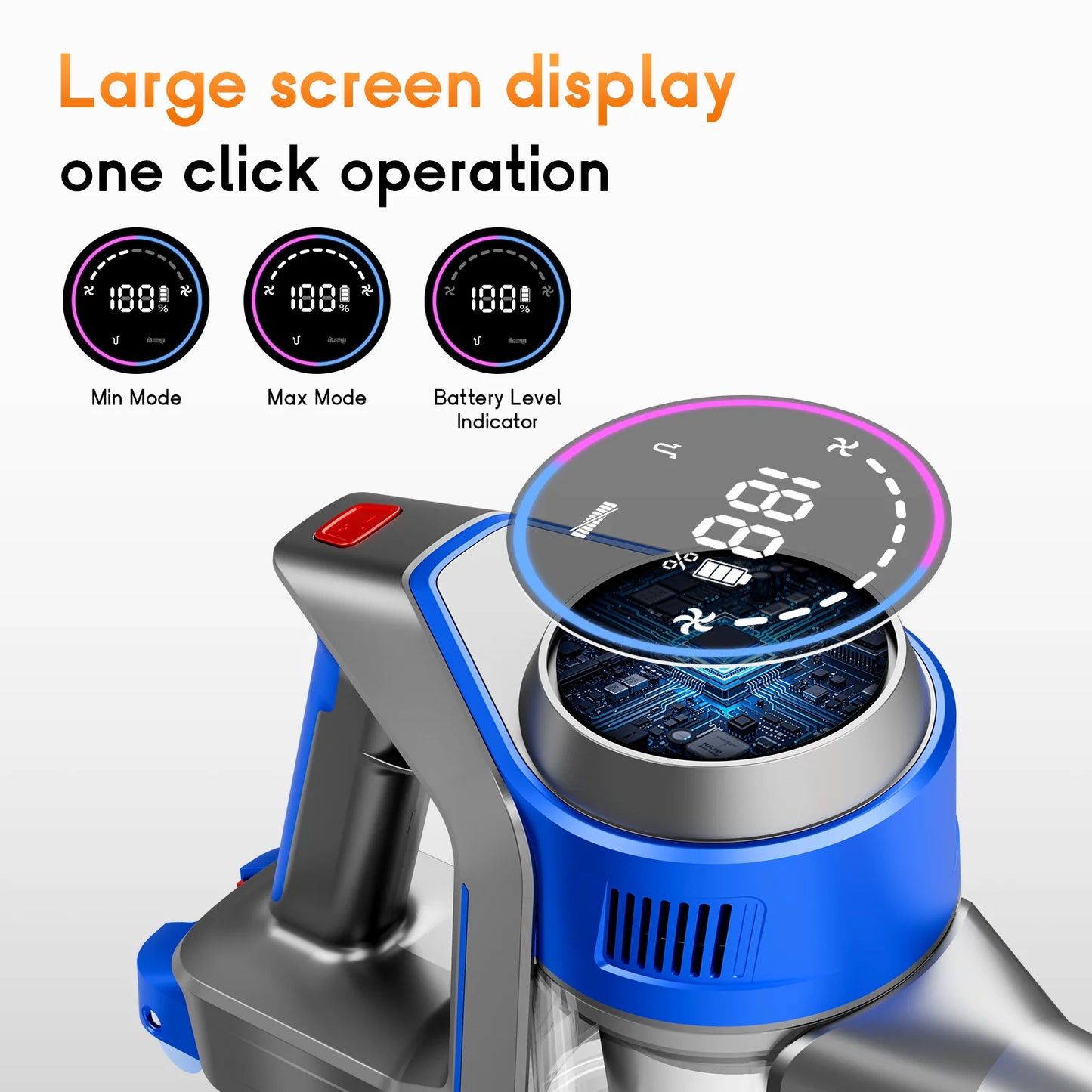 Honki Cordless Wet Dry Vacuum Cleaner With LED Suction