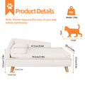 BINGOPAW Elevated Waterproof Pet Sofa Bed with Backrest Pet and Home Outlet