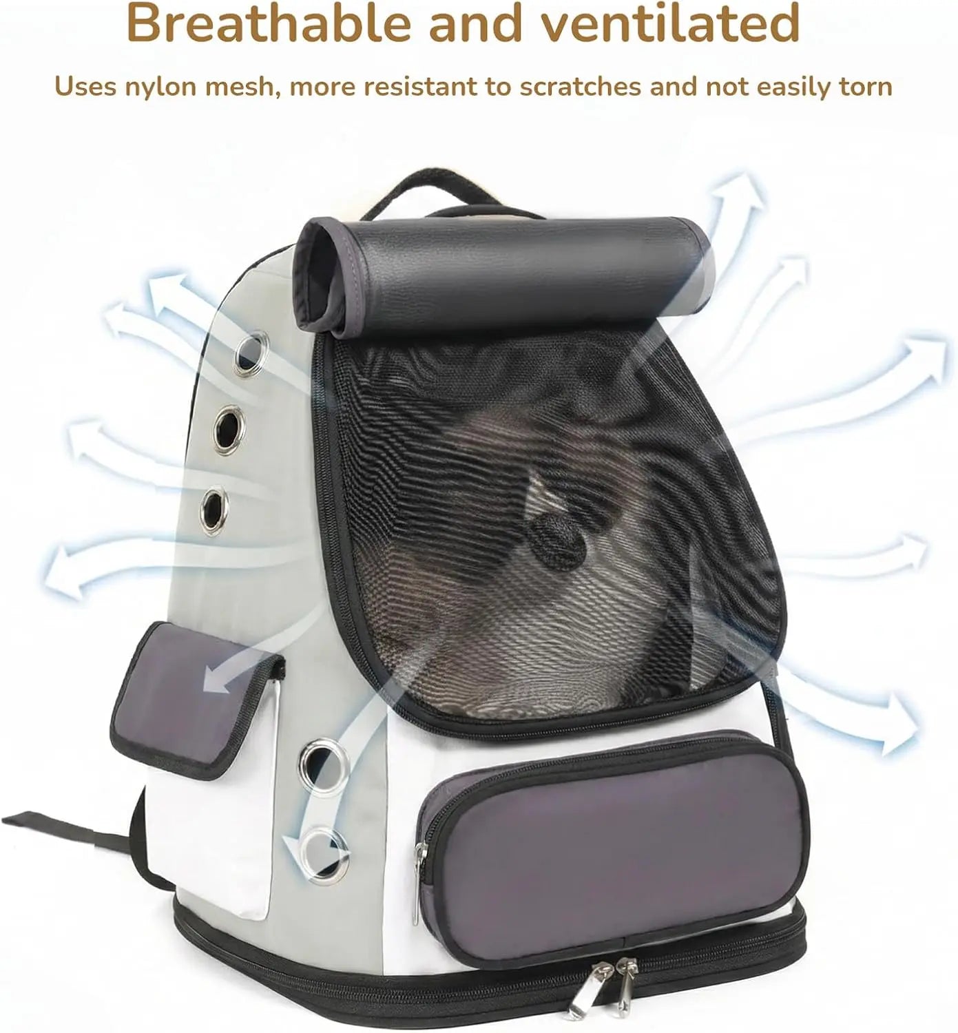 Cat Backpack Carrier Airline Approved Pet Travel Bag Mesh