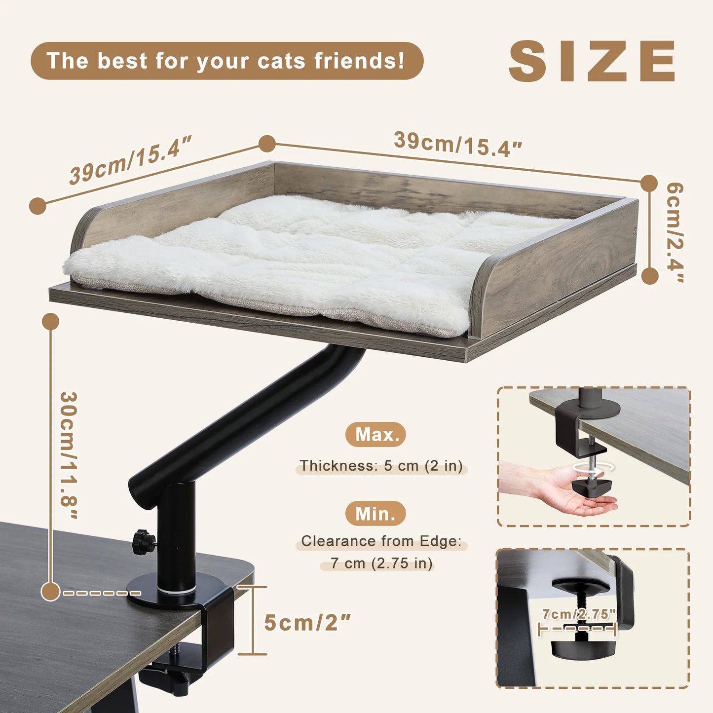 PAWZ Road Desk Bed 360 Degree Rotatable Indoor Cat Hammock