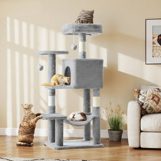 JHK Cat Tree Tall Multi Cat Climbing Tower Indoor Cat